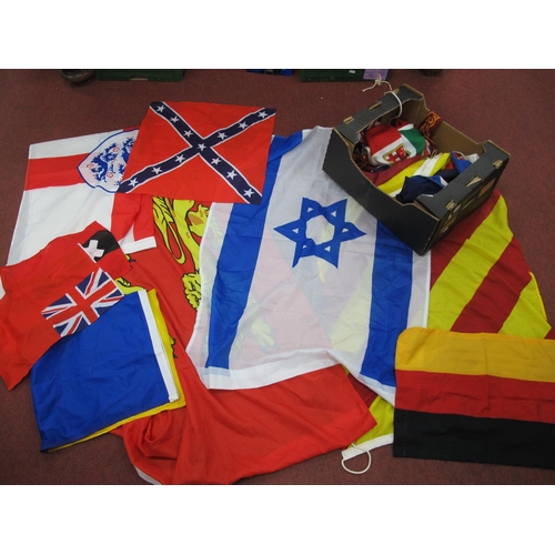 1450 - Flags - Union Jack 51 x 54cm, Germany, Signalling etc, approximately twenty one.