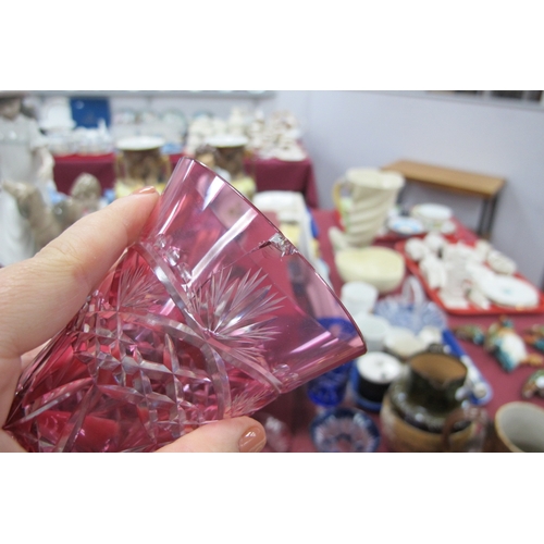 1207 - A Set of Harlequin Flash Glass Drinking Glasses, hock, wine liqueur and tumbler to each of the six c... 