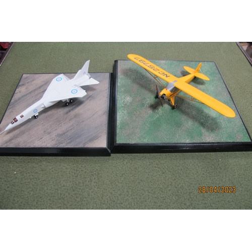 349 - Two Staples and Vine 'Pewter Collection' Model Aircraft, comprising of Piper J3 Cub, TSR2 SR220, Num... 