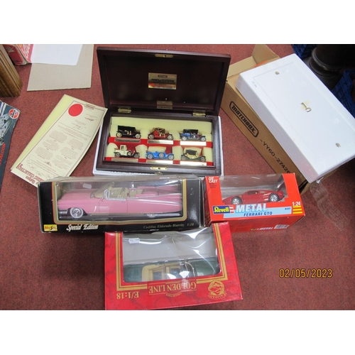 486 - Three Boxed 1:18th/1:24th Scale Diecast Model Vehicles, by Maisto, Mira, Revell, to include Maisto C... 