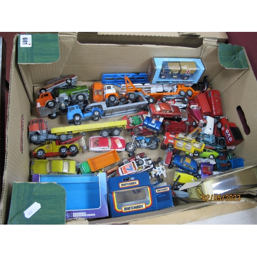 681 - A Collection of Diecast Model Vehicles, by Dinky, Corgi, Matchbox and other to include Dinky Toys Jo... 