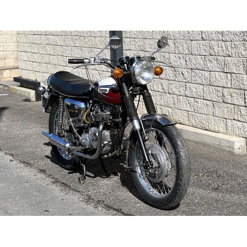 1000 - 1970 [ERH 110J] Triumph Daytona T100R 500, 490cc parallel-twin cylinder classic motorcycle. This mat... 