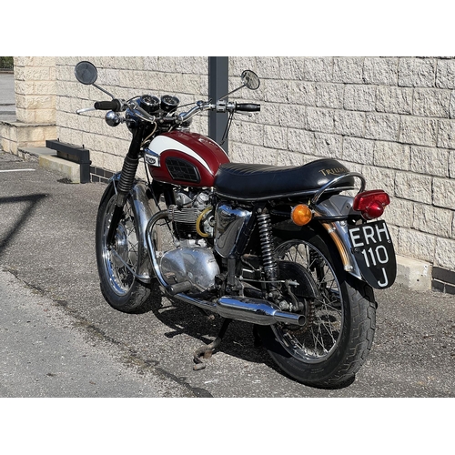 1000 - 1970 [ERH 110J] Triumph Daytona T100R 500, 490cc parallel-twin cylinder classic motorcycle. This mat... 