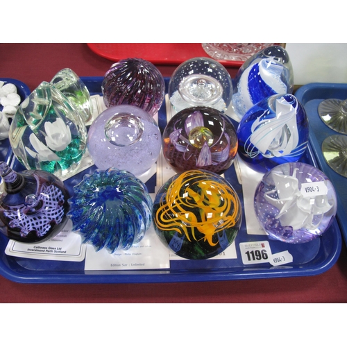 1196 - Twelve Caithness Paperweights, all with certificates to include 'Moonrise', 'Swish', 'Starwatch Silv... 