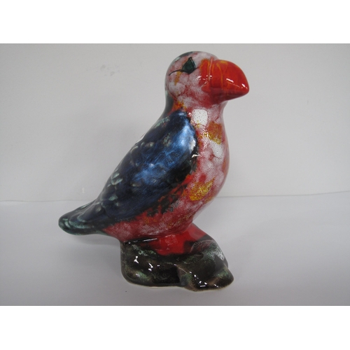 1259 - An Anita Harris Large Mottled Multi-Coloured Model of a Puffin, gold signed, 13.5cm high.