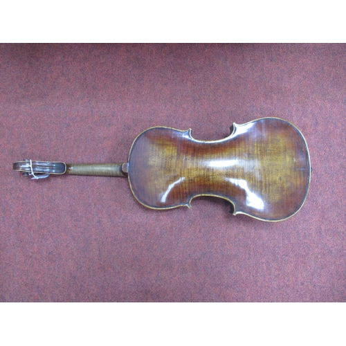 1361 - Violin, probably late XIX Century, with two piece back, no visible label, approximately 360mm length... 