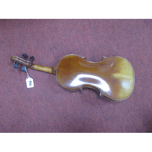 1368 - Violin 1/2 Size Two Piece Back, with label Copie De Antonius Stradiyarius Cremonensis Faciebat Anno ... 