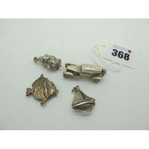 368 - Novelty Charm Pendants, including vintage motor car (stamped 