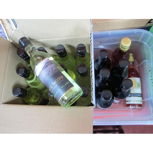 1007 - Wine - 187ml bottles; Zinfandel Rose (2); Monte Tacora Merlot (5); Sauvignon Blanc (12) :- One Box