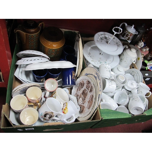 1034 - Brazilian Table Pottery, Hornsea, Denby Dale pie plates, etc:- Two Boxes.
