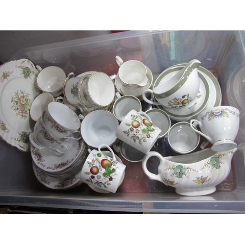 1047 - Royal Stafford 'True Love' Tea Ware, of twenty one pieces, Chinese similar, Meakin 'Hereford', etc.