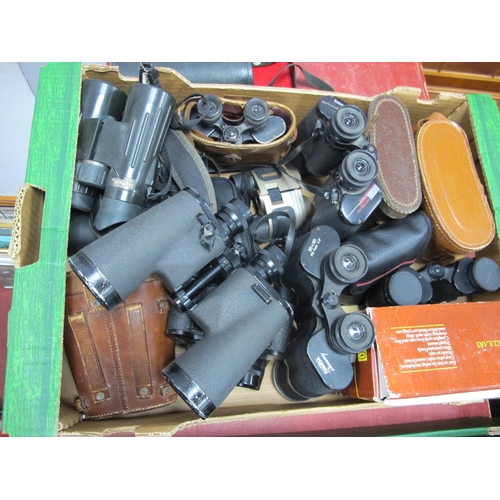 1054 - Binoculars - Halina, Tronic, Tasco, Longchamp, Ellgee Cadett, Chinon, etc:- One Box.