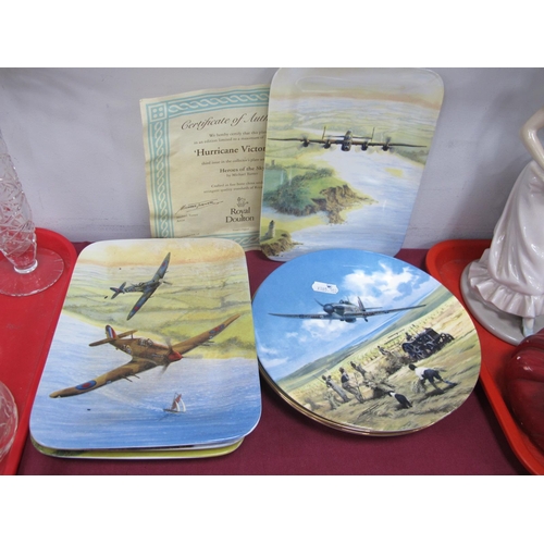 1137 - RAF Themed Collectors Plates Davenport, rectangular , three other (14).