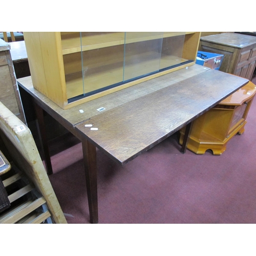 1480 - A XIX Century Oak Drop Leaf Dining Table, on square slight tapering legs, 105 x 107cm.