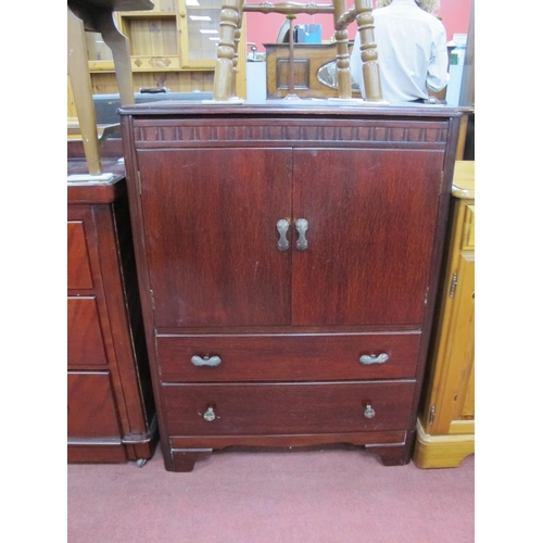 1490 - A Gent's Oak Dressing Cabinet, with hinged lid mirror, three sections for handkerchiefs, collars, cu... 