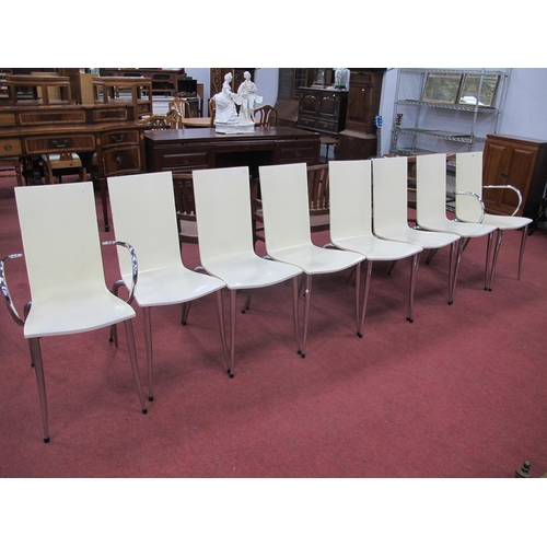 1519 - Olly Tango Chairs Designed  by Philippe Starck, for Driade, Italy set of eight, six single and two c... 