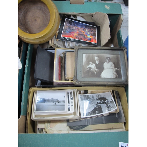 1091 - Early and Mid XX Century Photographs, in frames and albums, two boxes of plates and photographs, pos... 