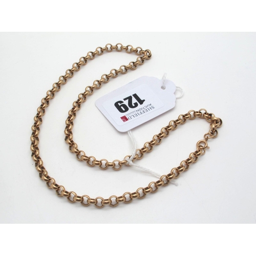 129 - A Belcher Link Chain, of uniform design, stamped 