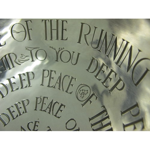 67 - Graham Leishman Stewart; A Modern Scottish Hallmarked Silver 'Deep Peace' Bowl, Edinburgh 1997, of A... 