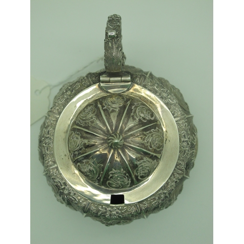 85 - A Georgian Hallmarked Silver Lidded Mustard, John Edward Terrey & Co, London 1834, of circular balus... 