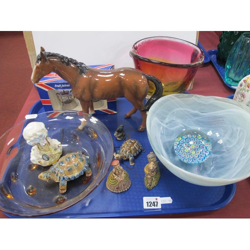 1247 - Webb Amber Dimpled Glass Bowl, 23cm diameter, Czech bowl on quarterfoil base, paperweight, Royal Alb... 