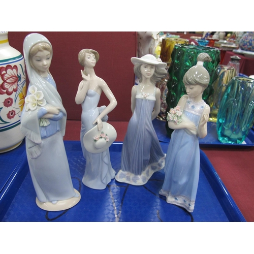 1249 - Lladro Figurines of Ladies, the tallest 23cm high (4).