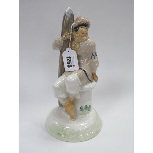 1255 - A Peggy Davies Figurine 'Aspen Girl', an artists original colourway 1/1 by Victoria Bourne, 25.5cm h... 
