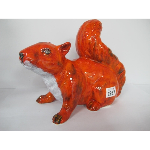 1267 - An Anita Harris Model of a Red Squirrel, gold signed, 20cm high, 26cm long.