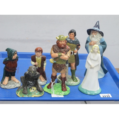 1272 - Royal Doulton Lord of the Rings 'Middle Earth' Figures - Gandalf, Boromir, Aragorn, Bilba, Sanwise, ... 