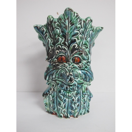 1274 - An Anita Harris 'Green Tree Man' Vase, gold signed, 18cm high.