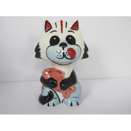 1293 - Lorna Bailey - Good Catch the Cat, 13cm high.