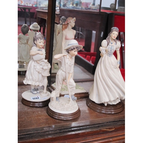 1297 - Four Vittorio Tessaro Resin Figurines, the tallest 28cm, (4)