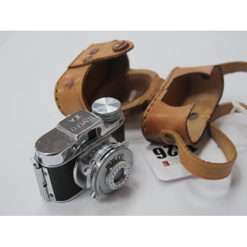 1326 - Mycro Mini Camera 1:4.5 F=20mm, in leather casing.