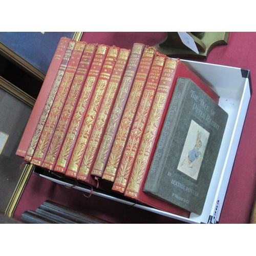 1363 - Beatrix Potter The Tale of Peter Rabbit, Warne & Co, Nine Rudyard Kipling books, with Swastika motif... 
