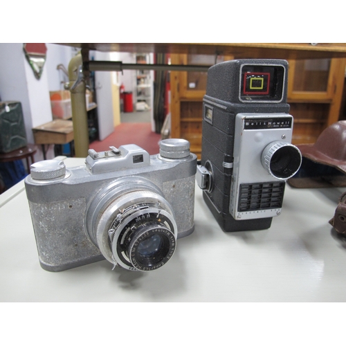 1144 - Cameras - including Vito B Nettar. lamps etc:- One Box. Magnon projector, Gnome rangefinder alpha de... 