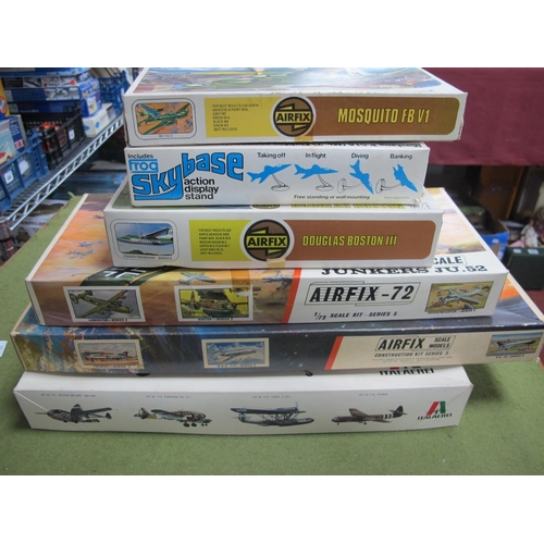 478 - Six Plastic Model Kits, to include Italeri 1:72 Kit 118 Us Assault Glider 'Hadrian', Airfix Pattern ... 