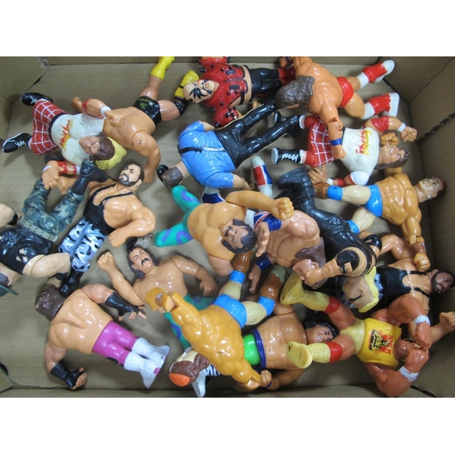 480 - Eighteen Circa 1990's Hasbro WWF Wrestling Plastic Action Figures, to include Hulk Hogan, Boss Man, ... 