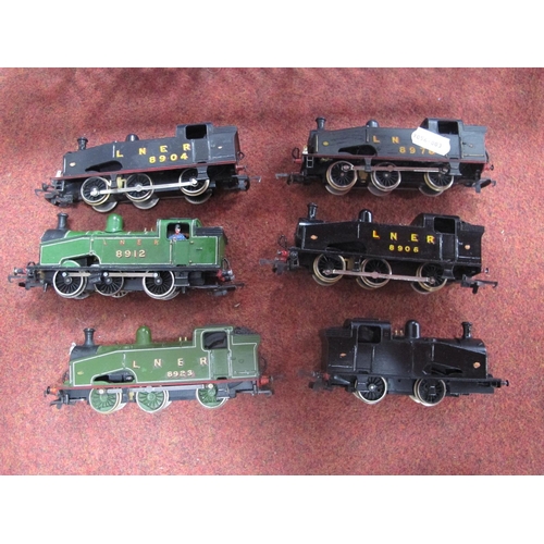 493 - Four LIMA 'OO' Gauge/4mm Unboxed Class 45XX 'Small Prairie' Tank Steam Locomotives, all L.N.E.R but ... 