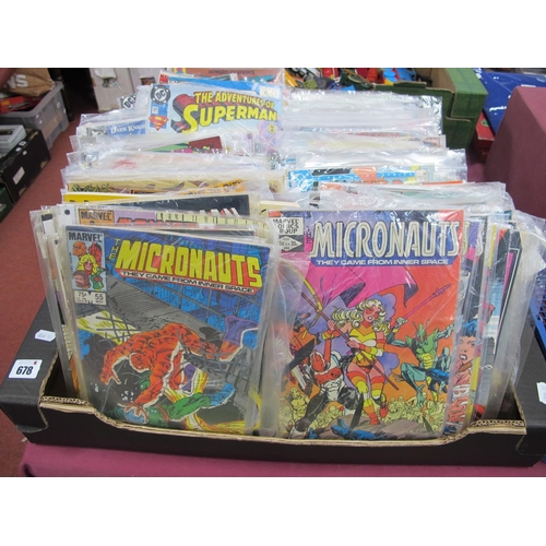 678 - Marvel & DC Comics - over 150 issues, including the Micronauts, The Adventures of Superman, Power Ma... 