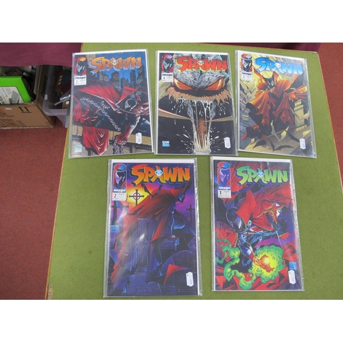 691 - Image Comics - Spawn #1, #2. #3, #4, #5, all in good - very good condition.