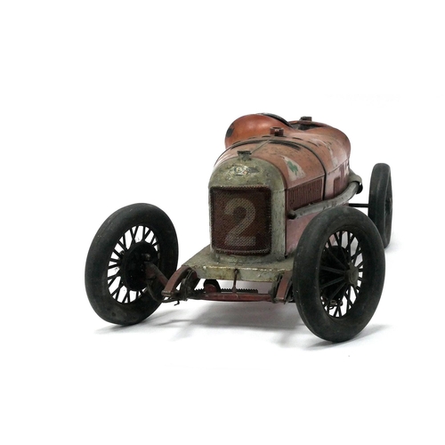 727 - A Pre War Alfa Romeo P2 Tinplate Clockwork Model Racing Car by CIJ (France), Compagnie Industrielle ... 