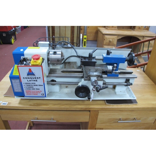 1190 - Conquest Lathe by Chester UK, variable speed 7