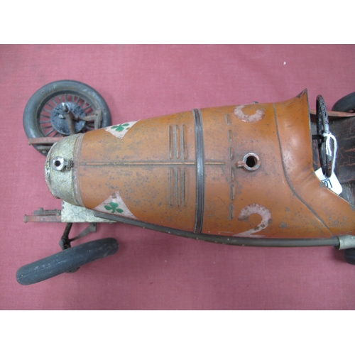 727 - A Pre War Alfa Romeo P2 Tinplate Clockwork Model Racing Car by CIJ (France), Compagnie Industrielle ... 