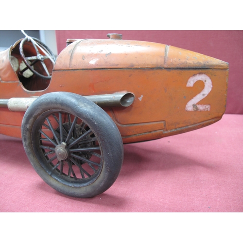 727 - A Pre War Alfa Romeo P2 Tinplate Clockwork Model Racing Car by CIJ (France), Compagnie Industrielle ... 