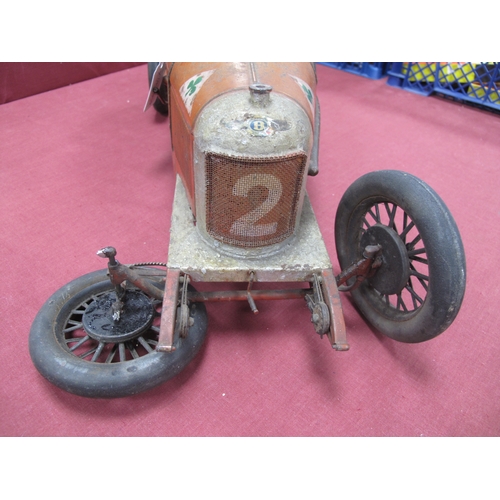 727 - A Pre War Alfa Romeo P2 Tinplate Clockwork Model Racing Car by CIJ (France), Compagnie Industrielle ... 