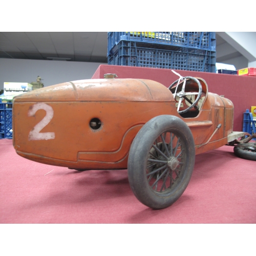 727 - A Pre War Alfa Romeo P2 Tinplate Clockwork Model Racing Car by CIJ (France), Compagnie Industrielle ... 