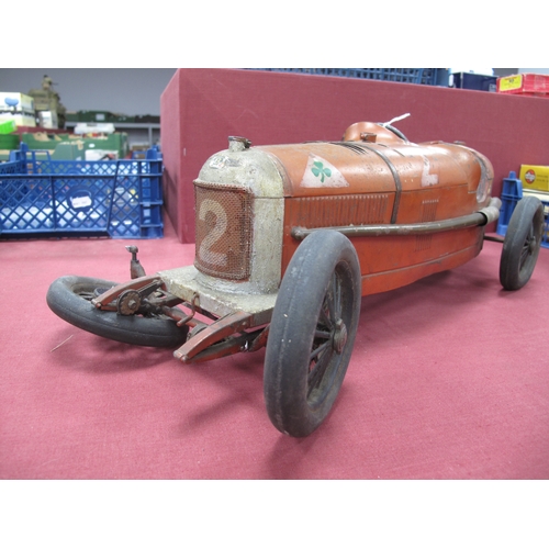 727 - A Pre War Alfa Romeo P2 Tinplate Clockwork Model Racing Car by CIJ (France), Compagnie Industrielle ... 