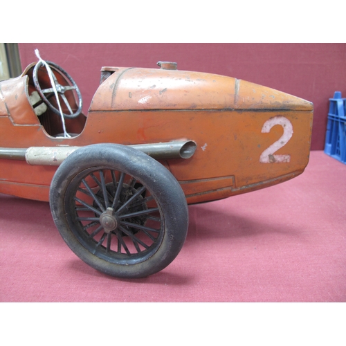 727 - A Pre War Alfa Romeo P2 Tinplate Clockwork Model Racing Car by CIJ (France), Compagnie Industrielle ... 