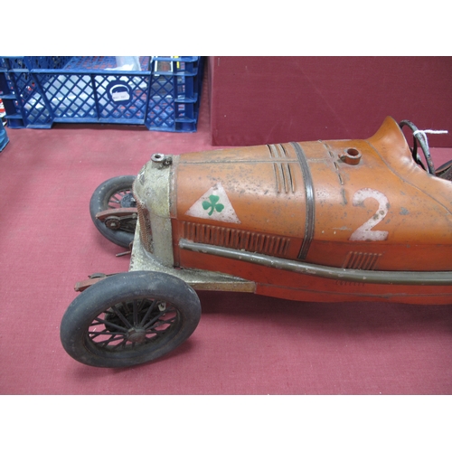 727 - A Pre War Alfa Romeo P2 Tinplate Clockwork Model Racing Car by CIJ (France), Compagnie Industrielle ... 