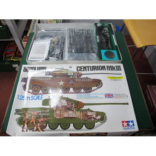 102 - A Tamiya 1:25th Scale (Item 30614 ***7000) British Army Centurion MKII Tank Plastic Model Kit, bagge... 